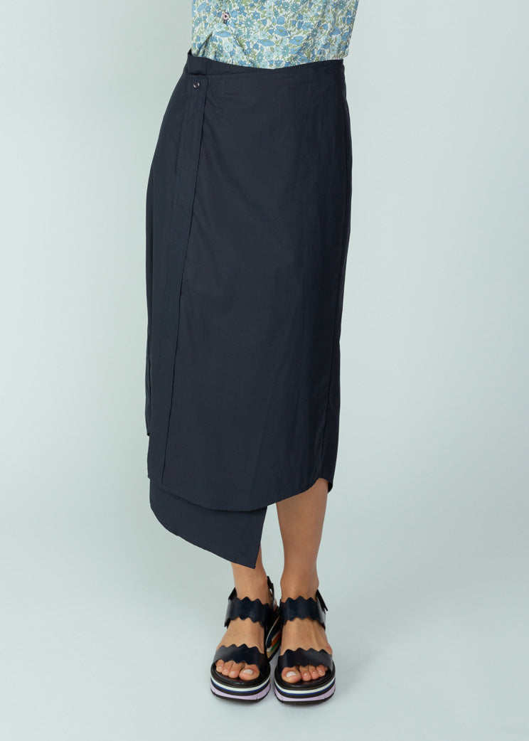 Wear Cissa Navy Cotton Skirt