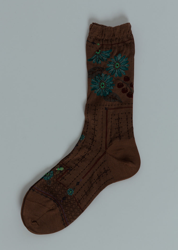 Antipast Brown Gerbera Socks