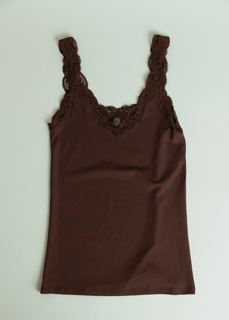 Only Hearts Caffeine Delicious with Lace V-Neck Tank – Baby & Company