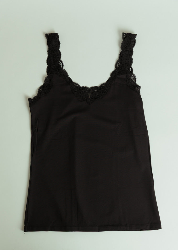 Only Hearts Black Declicious with Lace V-Neck Tank – Baby & Company