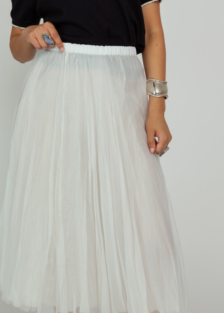 Louiza Babouryan White Organza Skirt – Baby & Company