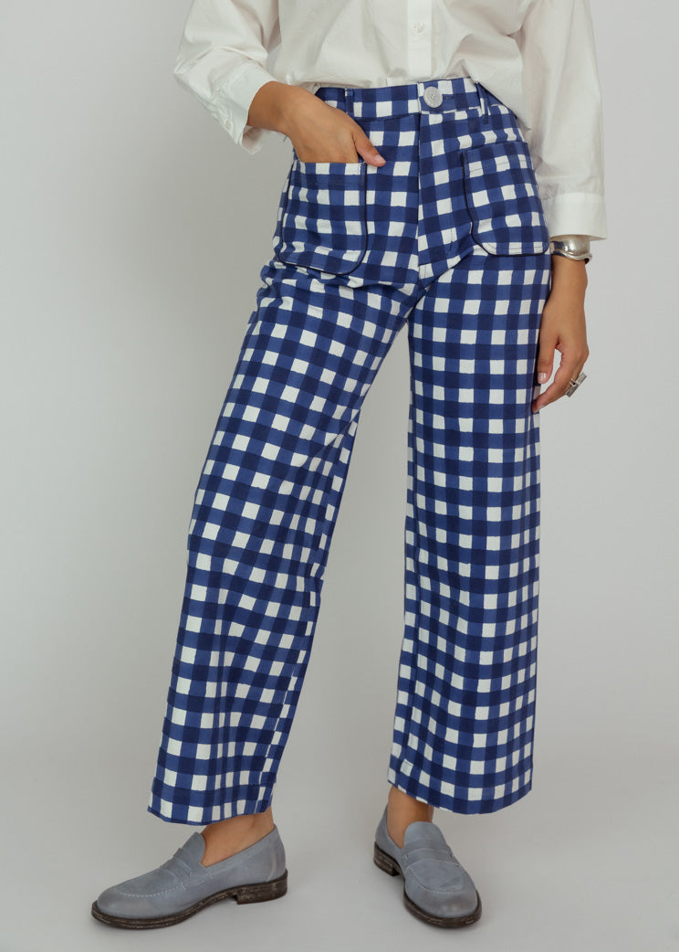 パンツ SZ Blockprints Checked Drawing Shorts SZ Blockprints Gingham Print Painter Pants – Baby & Company