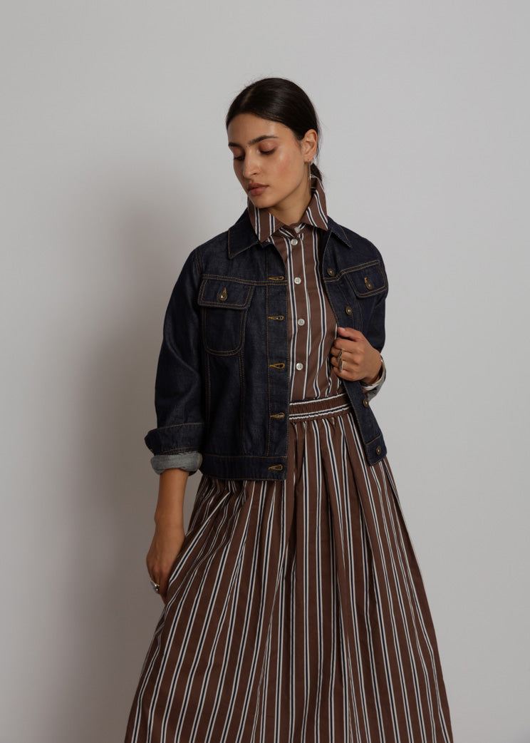 No. 6 Cambridge Brown Stripe Mel Skirt – Baby & Company