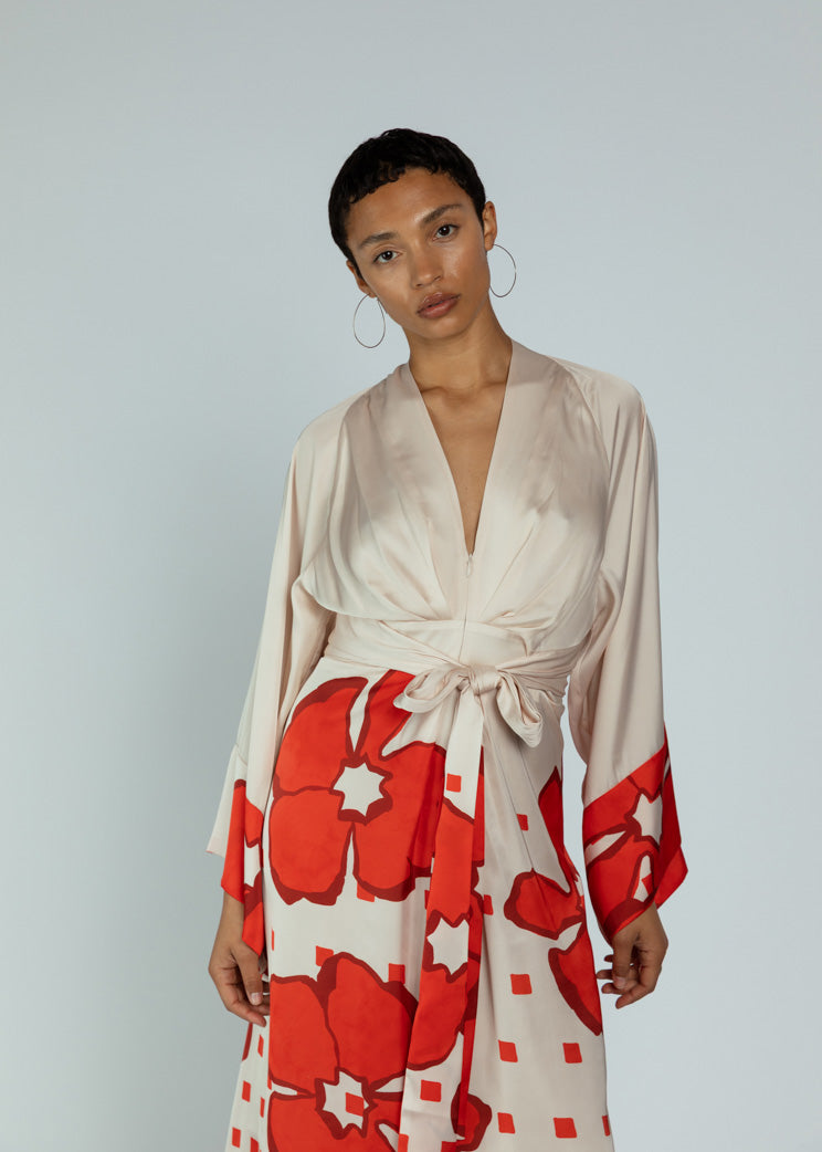 Smythe Red Butterfly Midi Dress at Baby & Company Smythe Red Butterfly Midi Dress at Baby & Company