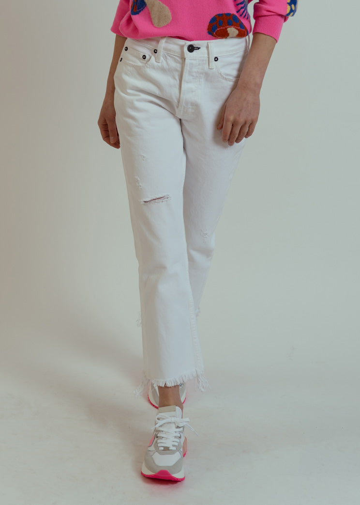 Noend Farrah White Kick Flare Jean – Baby Company