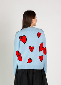 Allude Cashmere Wool Heart Sweater
