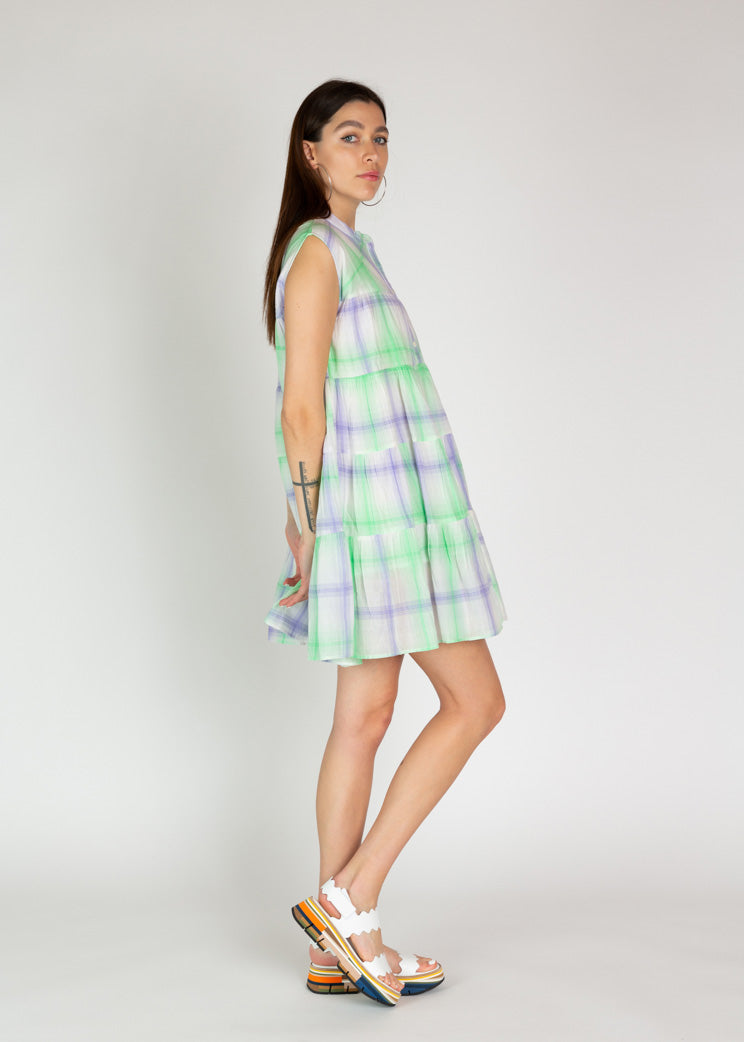 Mii Anais Green Short Dress