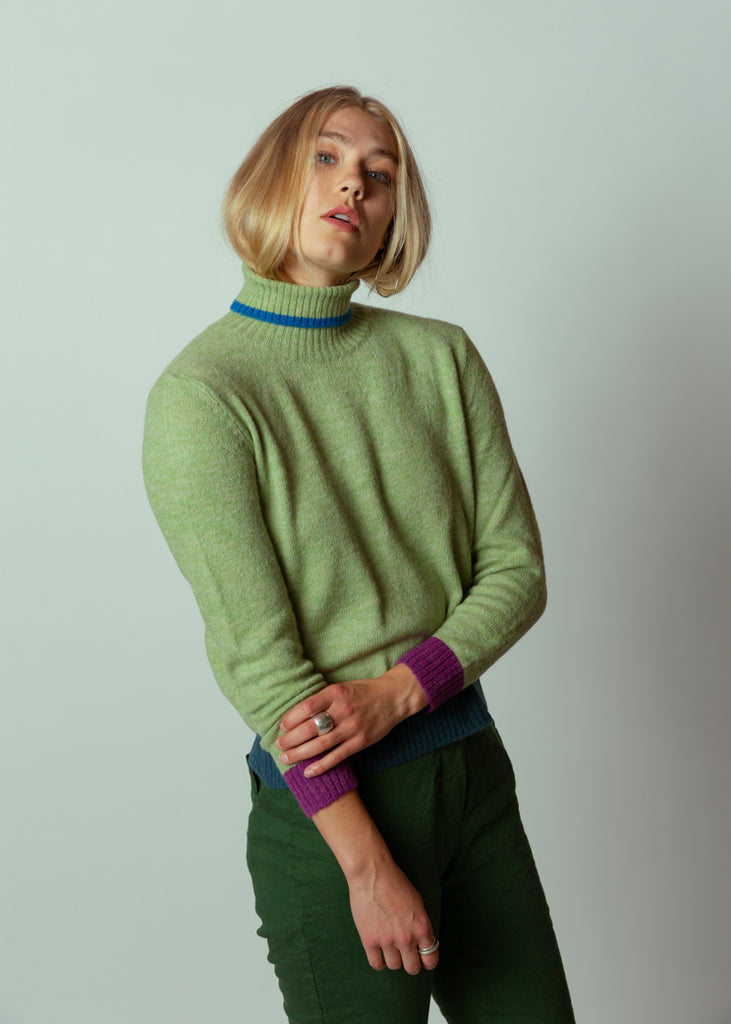 Dr. Bloom Mint Prince Turtleneck Sweater