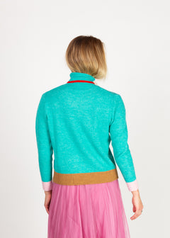Dr. Bloom Turquoise Prince Turtleneck Sweater
