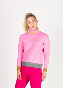 Dr. Bloom Pink Prince Turtleneck Sweater