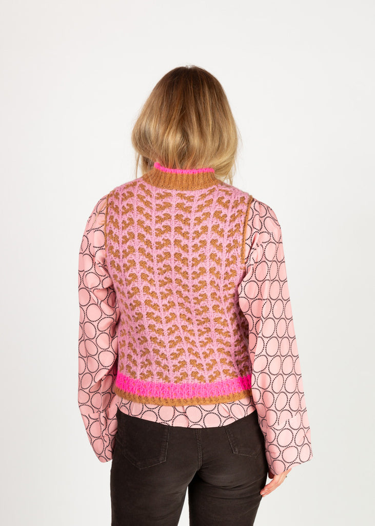 Dr. Bloom Pink Viola Sweater Vest