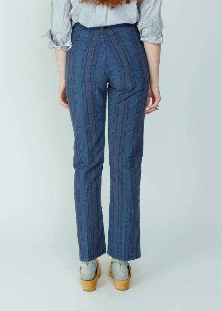 Chloe Stora Ruby Stripe Denim Trouser