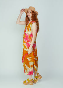 Chloe Stora Camel Tie Dye Mellow Dress