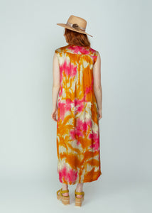 Chloe Stora Camel Tie Dye Mellow Dress