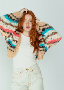 Maiami Moroccan Tile Bomber Cardigan