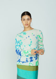 Love Tanjane Blue Confetti Sweater