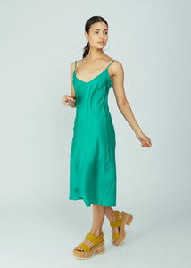 Lost and Found Dark Aqua Slip Dress