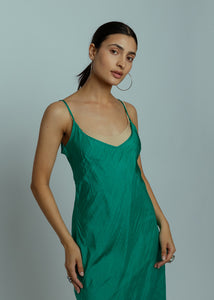 Lost and Found Dark Aqua Slip Dress