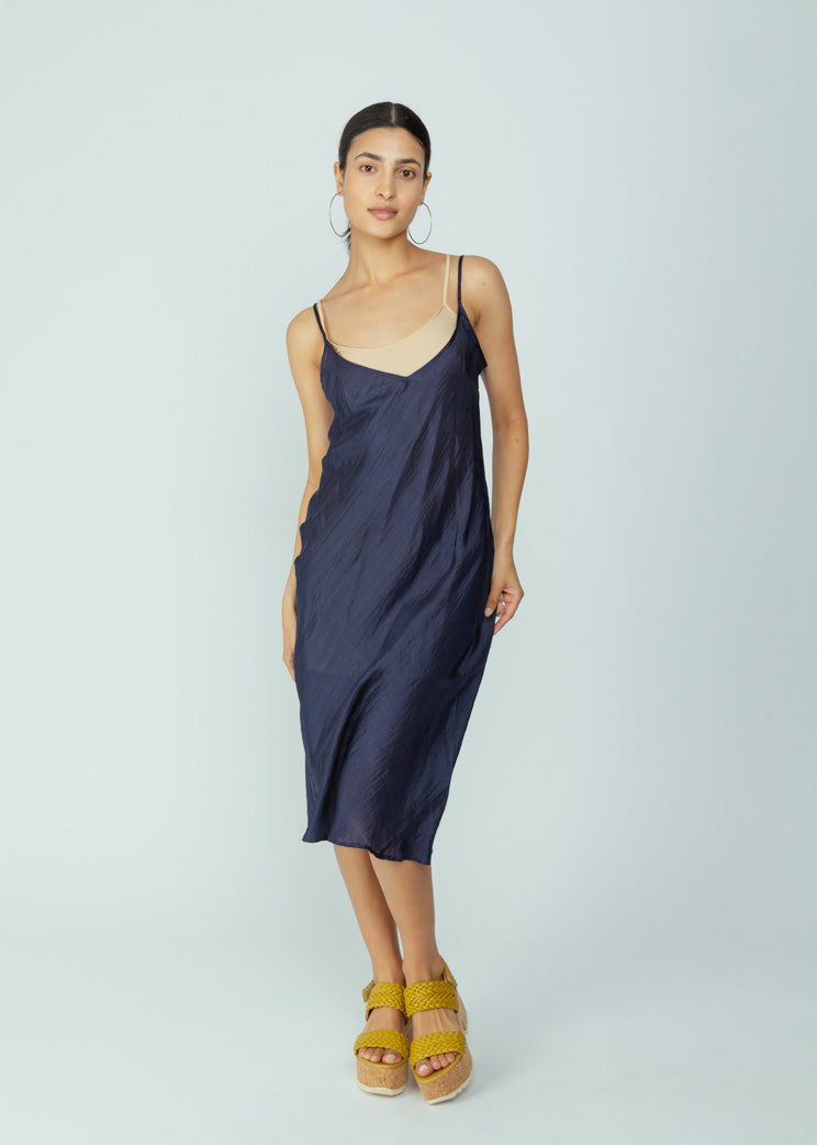 Lost and Found Navy Slip Dress