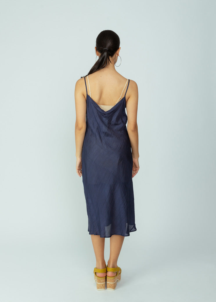 Lost and Found Navy Slip Dress