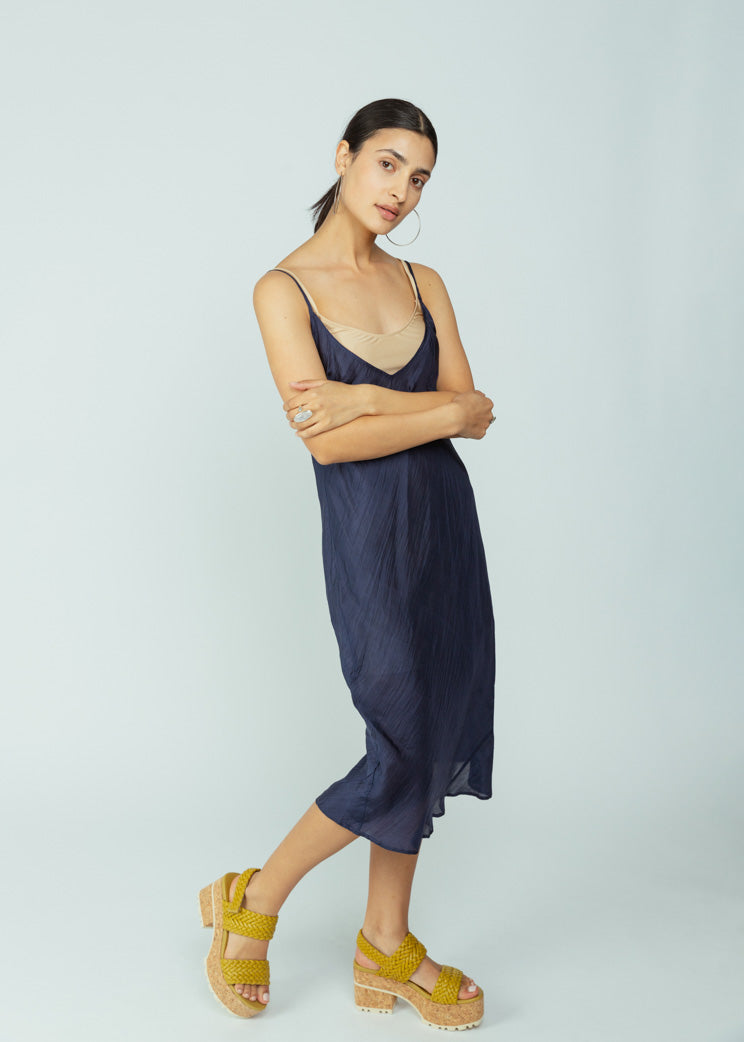 Lost and Found Navy Slip Dress