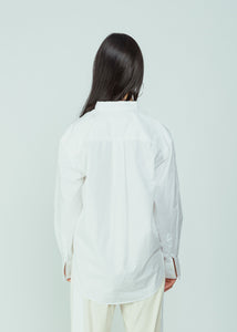 Sur+ Blush White Tux Ruffle Shirt
