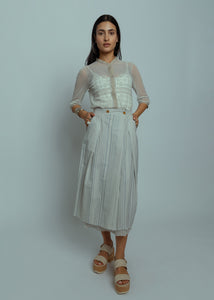 Hannoh Sand Stripe Junin Skirt