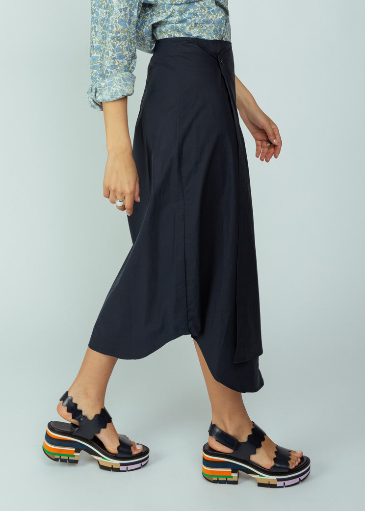 Wear Cissa Navy Cotton Skirt