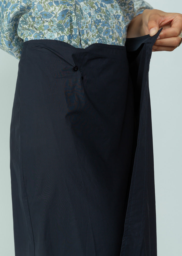 Wear Cissa Navy Cotton Skirt