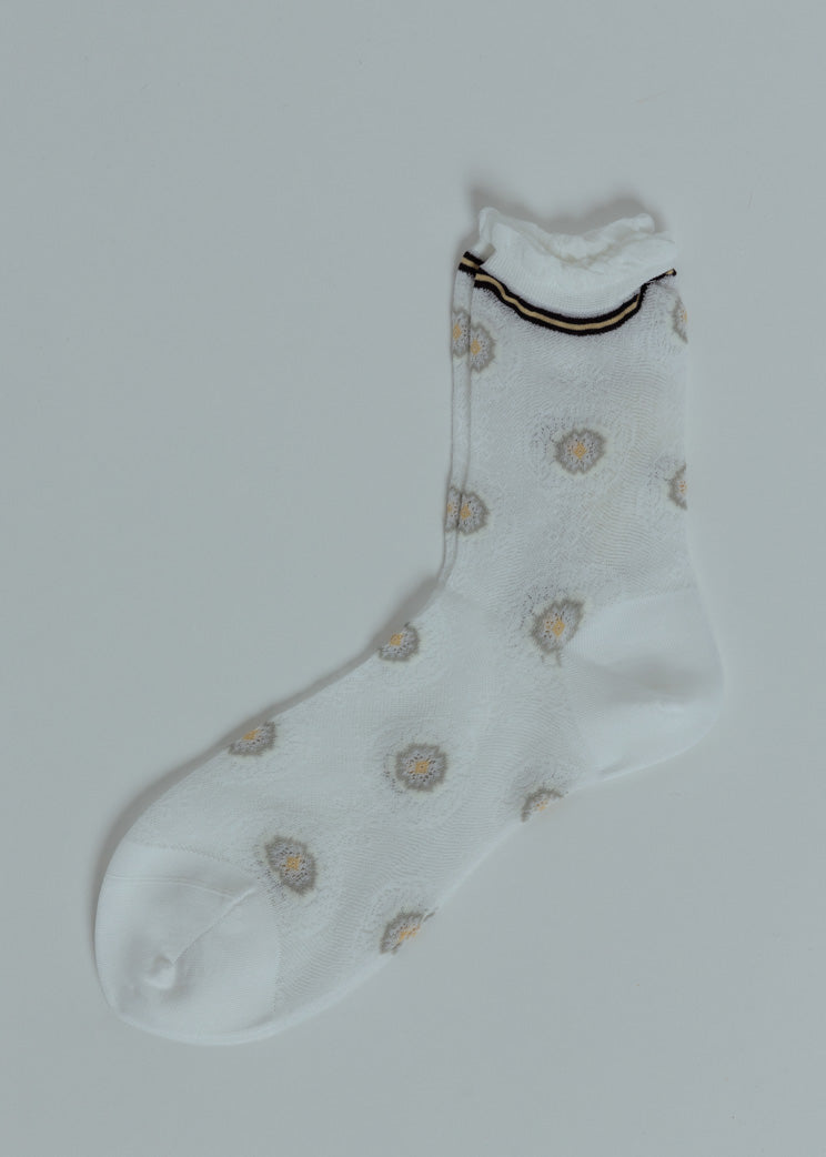 Antipast White Lace Mesh Socks