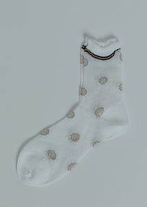 Antipast White Lace Mesh Socks