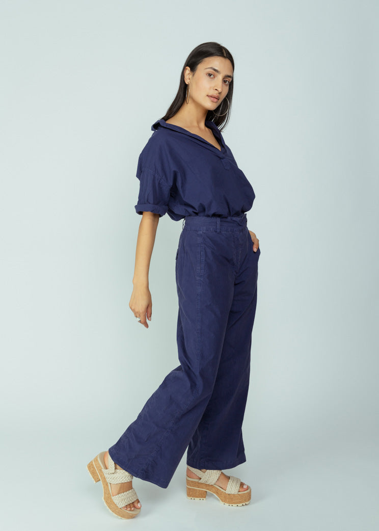 A Shirt Thing Navy Milagro Parachute Pant