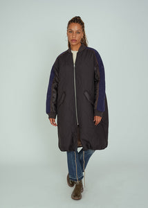 Bellerose Black Oversized Hedge Coat