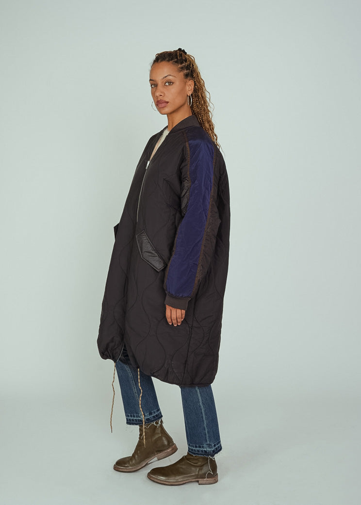 Bellerose Black Oversized Hedge Coat