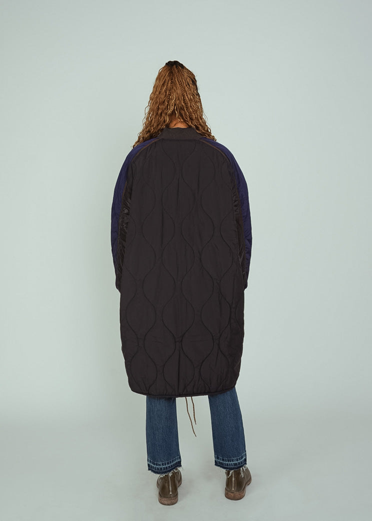 Bellerose Black Oversized Hedge Coat