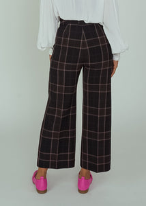 Smythe Rosewood Plaid Wide Leg Pant