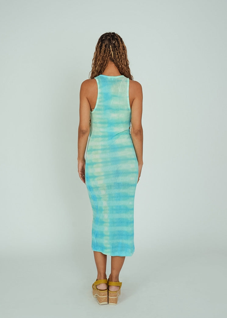 Cotton Citizen Aqua Tie Dye Maxi Dress