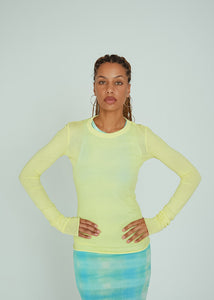 Cotton Citizen Lemon Marbella Long Sleeve Tee