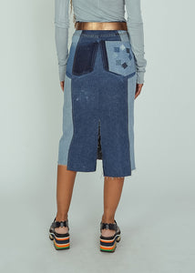 Rentrayage Two Tone Denim Skirt