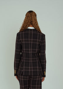 Smythe Rosewood Plaid Hutton Blazer