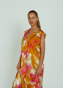 Chloe Stora Camel Tie Dye Mellow Dress