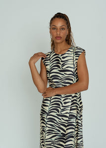 Odeeh Black/White Op Art Tree Dress