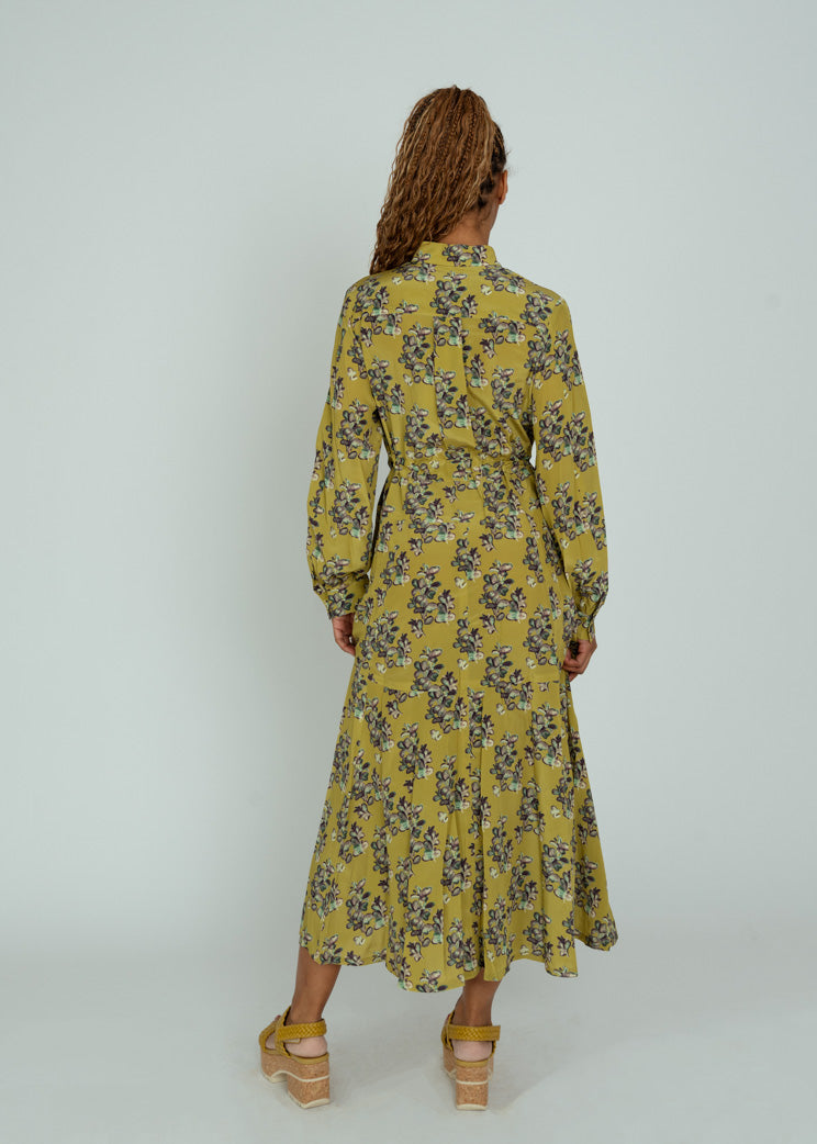 Odeeh Citrine Painted Blossoms Dress