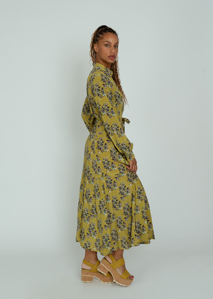 Odeeh Citrine Painted Blossoms Dress