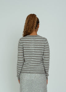 Allude Tinsel Knit Cardigan Sweater