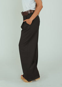 Smythe Black Pleated Trouser