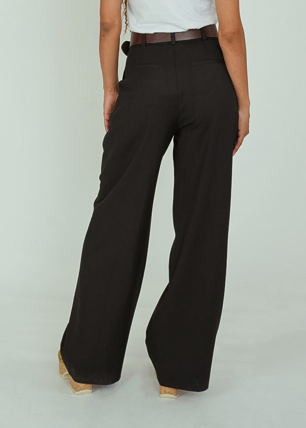 Smythe Black Pleated Trouser