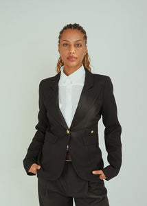 Smythe Black Classic Duchess Blazer