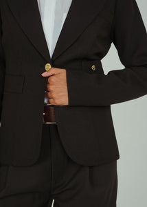 Smythe Black Classic Duchess Blazer