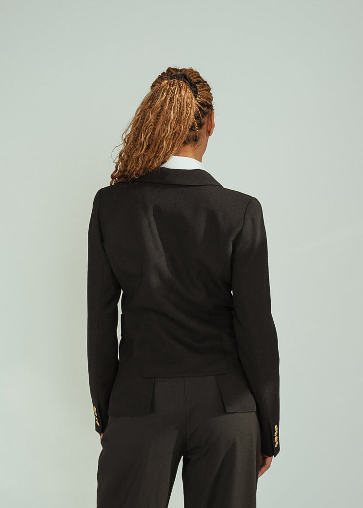 Smythe Black Classic Duchess Blazer